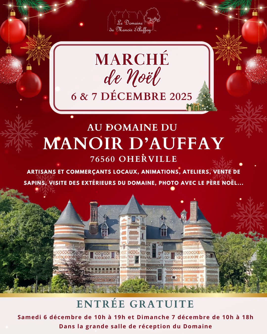 La Mare aux Pommes au Marché de Noël du Manoir d’Auffay – 6 & 7 décembre